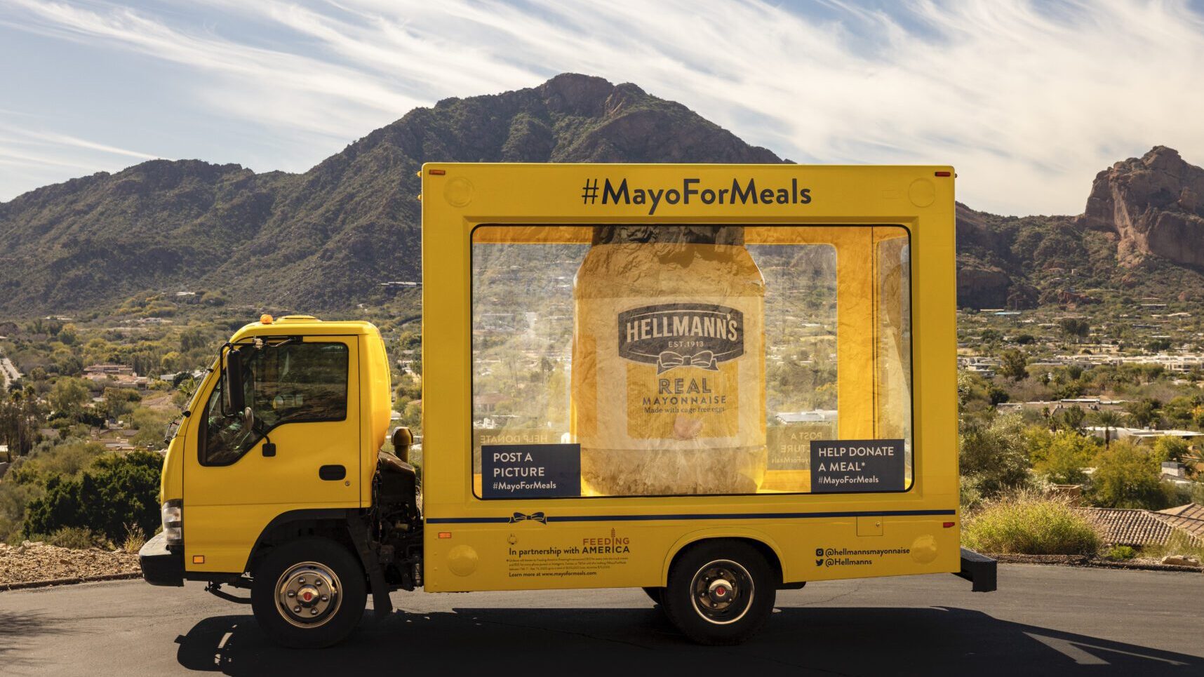 hellmans glass box truck marketing campaign
